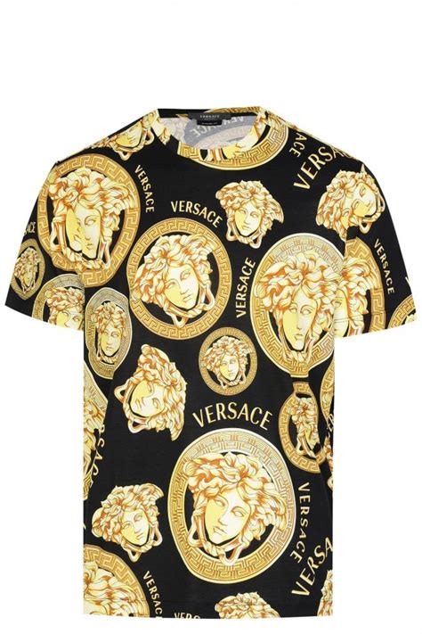 versace t shirt flower|Versace t shirt medusa.